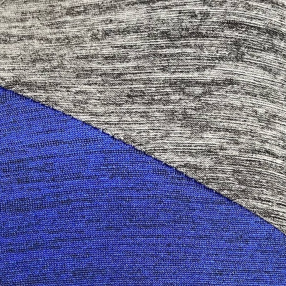 EUC Women’s Size 3X, I. N. Studio Heather Gray/Blue  & Black Diagonal Stripes - Picture 8 of 14